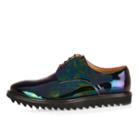 River Island Mensblue Oil Slick Cleated Sole Shoes