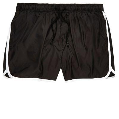 River Island Mens Stripe Runner Swim Trunks