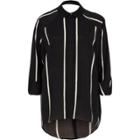 River Island Womens Stripe Print Cut Out Back Shirt