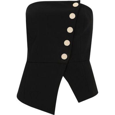 River Island Womens Popper Front Bandeau Top