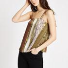 River Island Womens Chain Print Tie Strap Top