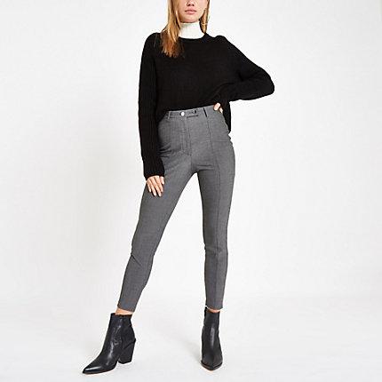 River Island Womens Herringbone High Waist Trousers