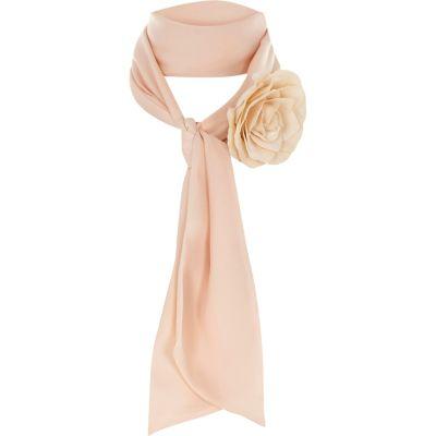 River Island Womens Blush Corsage Skinny Scarf