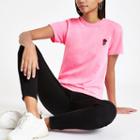 River Island Womens Neon Rose Embroidered T-shirt