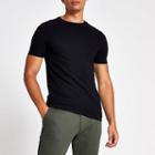 River Island Mens Ribbed Short Sleeve T-shirt