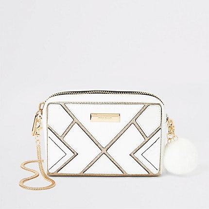 River Island Womens White Cutabout Boxy Cross Body Bag