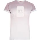 River Island Menspink Faded Ny Print T-shirt