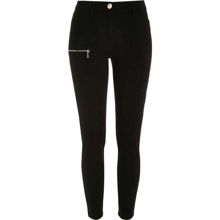 River Island Womens Twill Zip Skinny Trousers