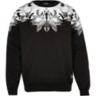 River Island Mensblack Jaded Floral Print Sweatshirt