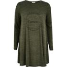 River Island Womens Love Print Swing Long Sleeve Top