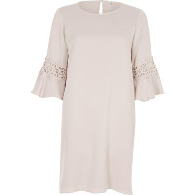 River Island Womens Nude Bell Sleeve Swing Dress