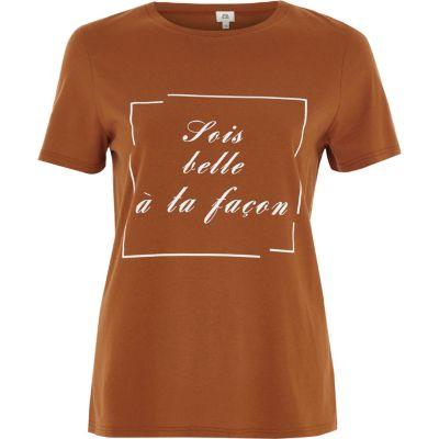 River Island Womens 'sois Belle' Print Fitted T-shirt