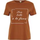 River Island Womens 'sois Belle' Print Fitted T-shirt