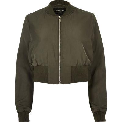 River Island Womens Cropped Bomber Jacket