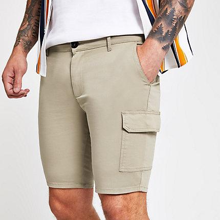 River Island Mens Sid Skinny Stretch Utility Short