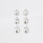 River Island Womens Silver Diamante Mixed Shape Drop Earrings