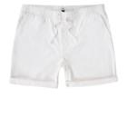 River Island Mens White Shirred Waist Pull-on Shorts