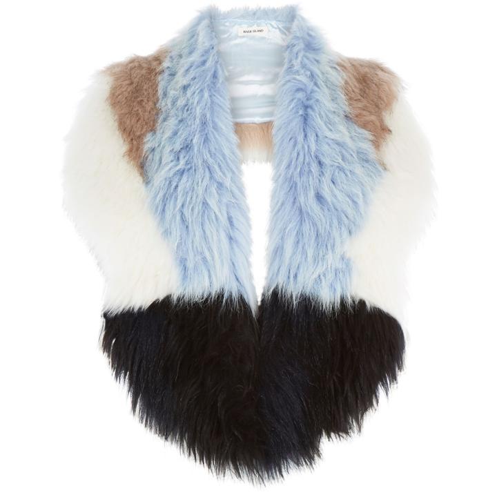 River Island Womens Faux Fur Tippet Scarf