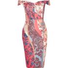 River Island Womens Ri Plus Floral Print Bardot Dress