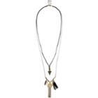 River Island Mensgold Tone Rope Charm Necklace