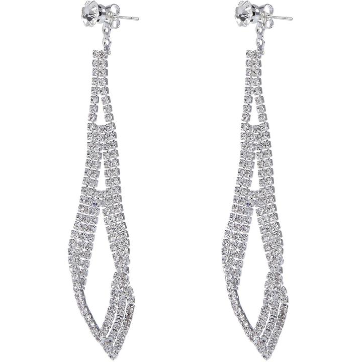 River Island Womens Silver Tone Glamorous Front And Back Earrings