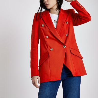 River Island Womens Double Breasted Tuxedo Jacket