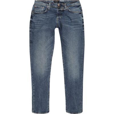 River Island Mens Wash Jimmy Tapered Jeans