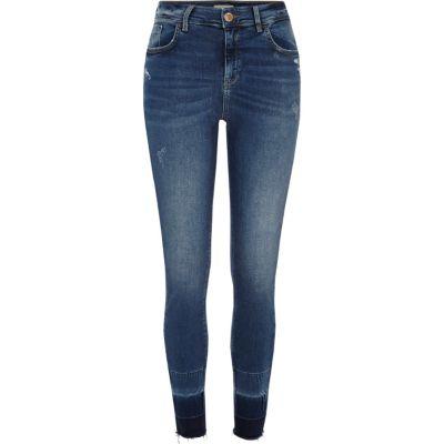 River Island Womens Amelie Released Hem Super Skinny Jeans