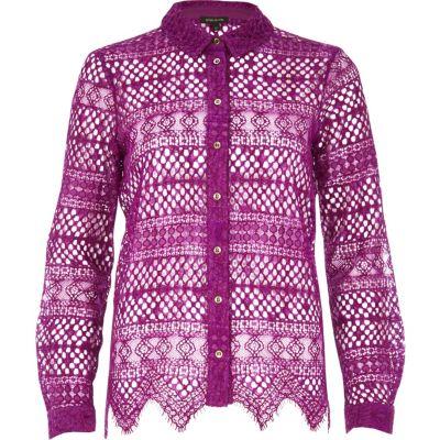 River Island Womens Lace Shirt