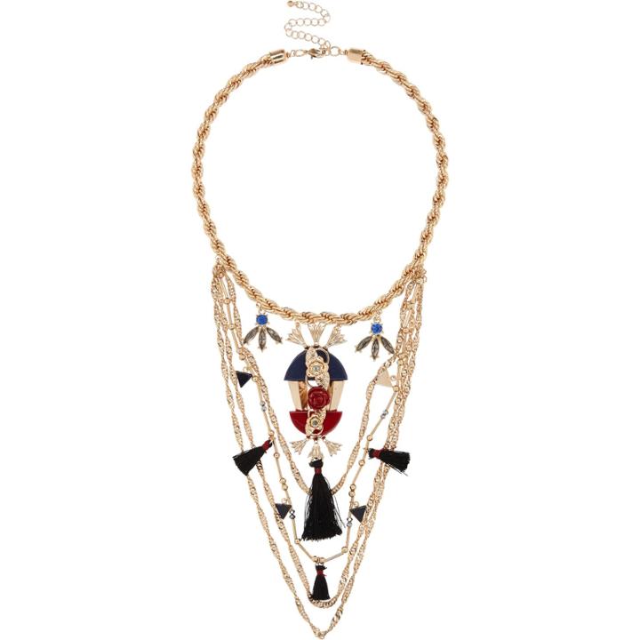 River Island Womens Gold Tone Statement Necklace
