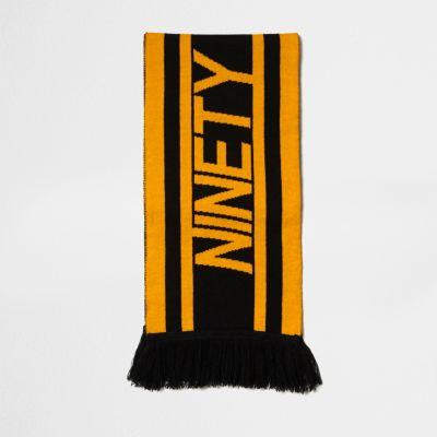 River Island Mens And Yellow 'ninety' Football Scarf