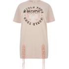 River Island Womens Plus 'radical' Lace-up Hem T-shirt
