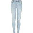 River Island Womens Light Wash Ripped Molly Jeggings