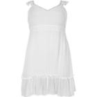 River Island Womens Plus White Bow Cut Out Back Cover Up