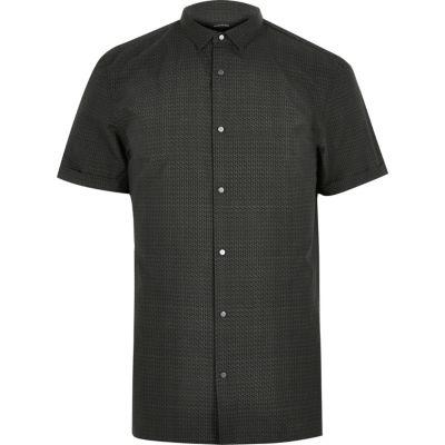 River Island Mens Print Short Sleeve Shirt