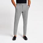 River Island Mens Mono Print Skinny Suit Trousers