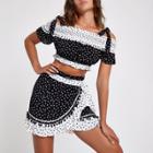 River Island Womens Polka Dot Wrap Beach Skirt