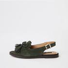 River Island Womens Leather Tassel Front Peep Toe Sandal