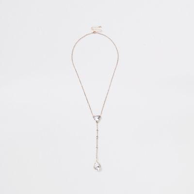 River Island Womens Gold Tone Triangle Drop Necklace