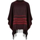 River Island Mens Stripe Tassel Poncho Cape