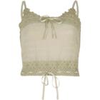 River Island Womens Crochet Ribbon Cami Crop Top