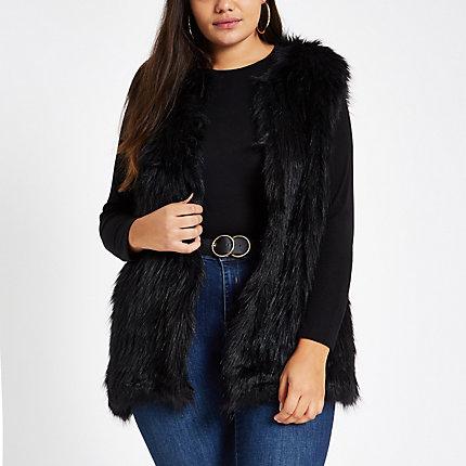 River Island Womens Plus Faux Fur Gilet