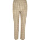 River Island Mens Check Skinny Fit Suit Trousers