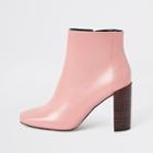 River Island Womens Patent Square Toe Boots