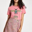 River Island Womens Wasp Print 'love' T-shirt
