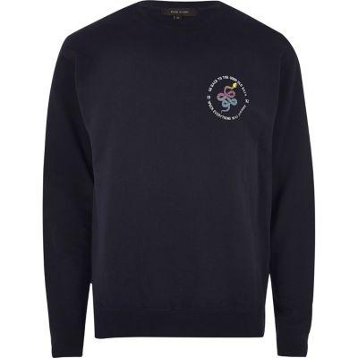River Island Mens Sports Snake Logo Sweatshirt