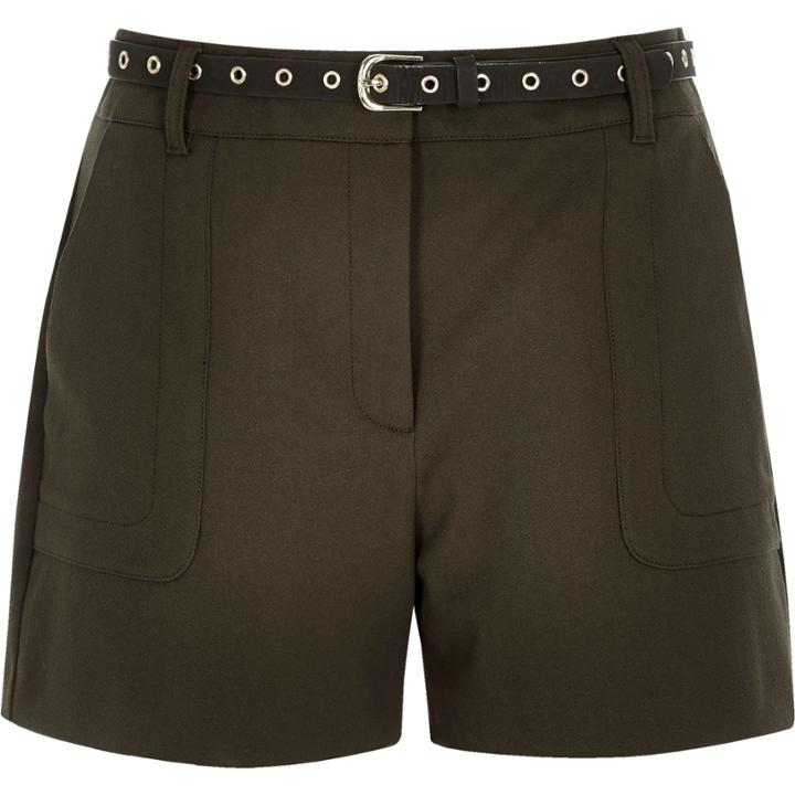 River Island Womens Smart Eyelet Belt Shorts