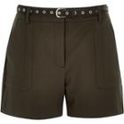 River Island Womens Smart Eyelet Belt Shorts