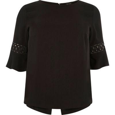 River Island Womens Plus Flute Sleeve Top