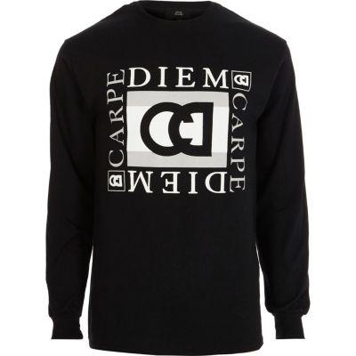 River Island Mens 'carpe Diem' Slim Fit Long Sleeve Top
